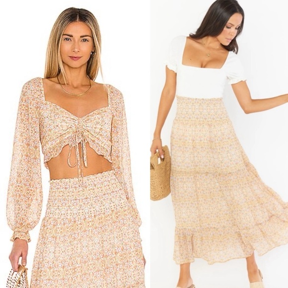 Show Me Your Mumu Set Stevie’s Paisley Rivington Top & Sadie Convertible Skirt S - Picture 4 of 13